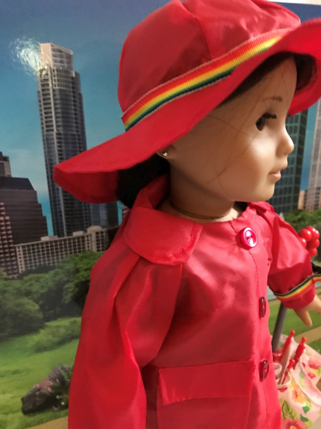 AG112 - Red rainy day outfit
