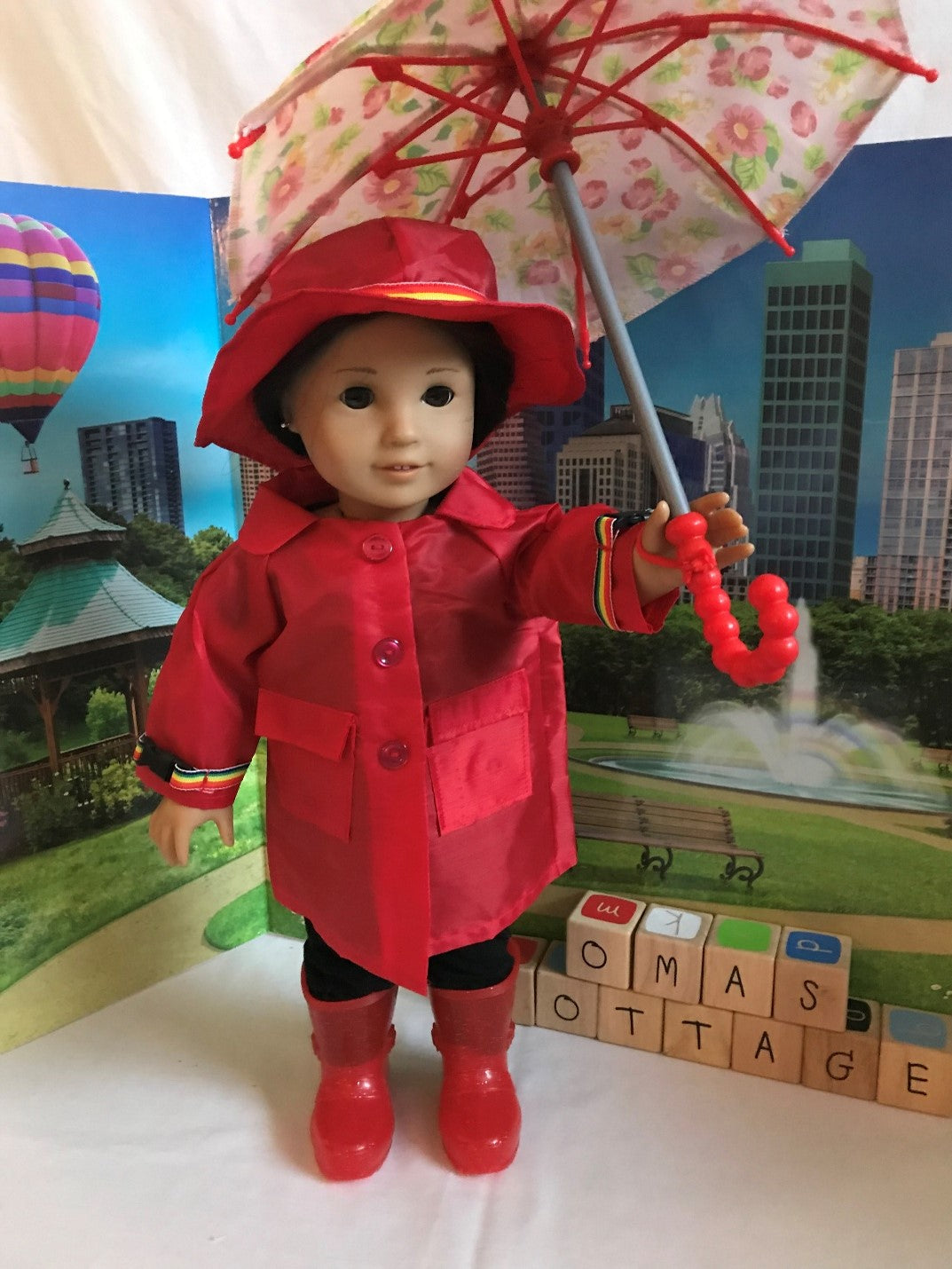 AG112 - Red rainy day outfit