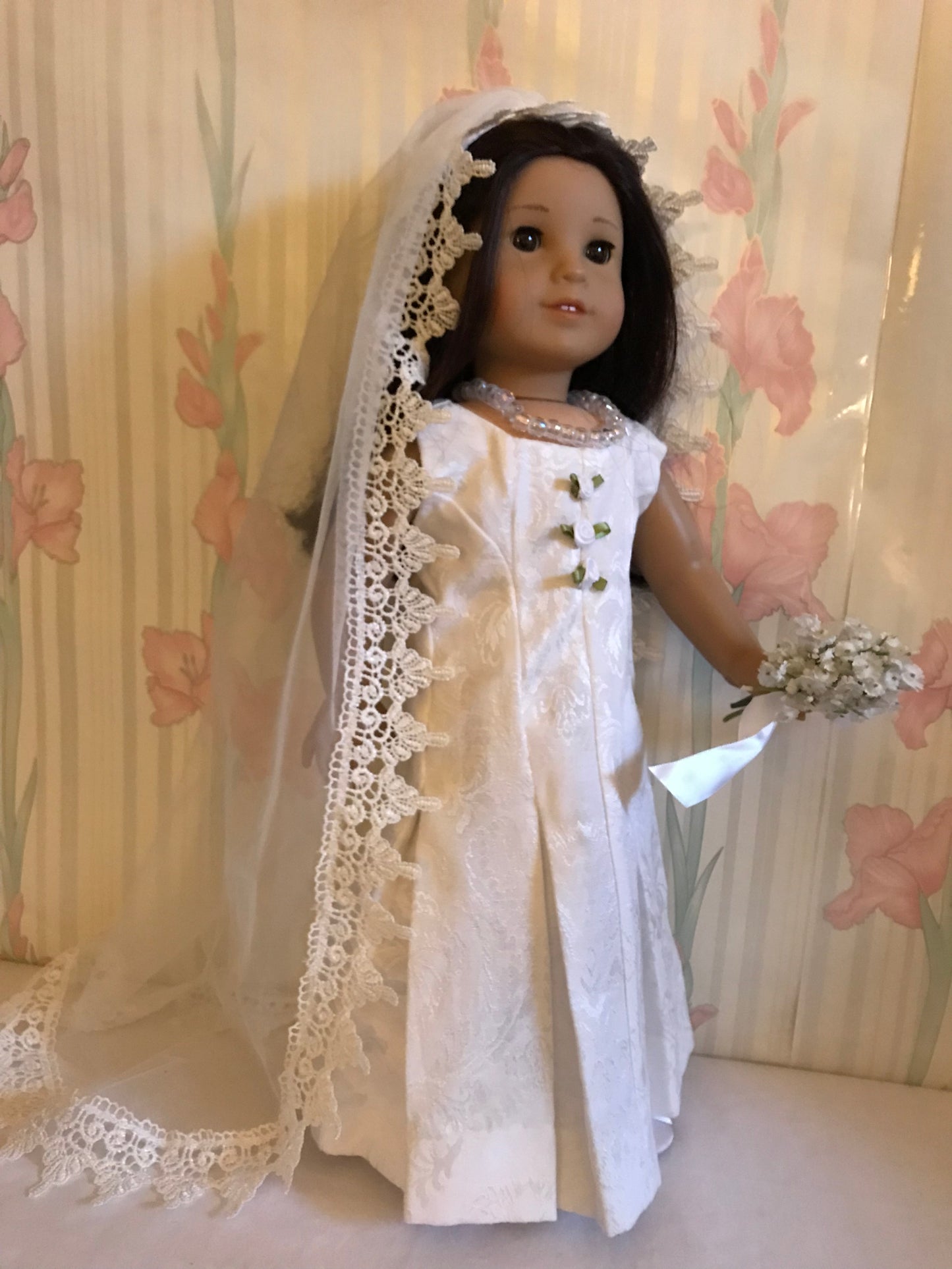 AG26 - Wedding Dress - Lily of the Valley brocade style