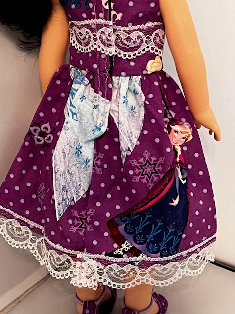 WW48 - "Frozen" themed garden party dress and sandals