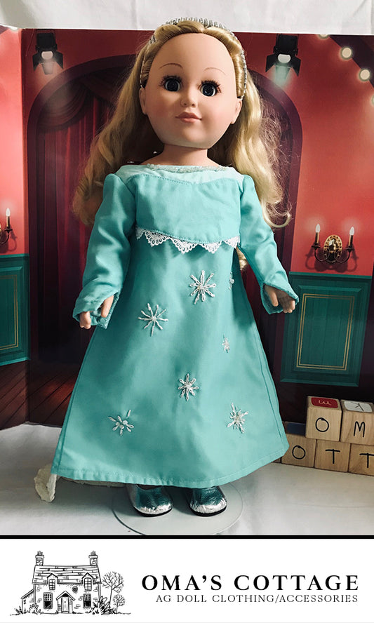 AG93 - Elsa dress for 18 inch doll