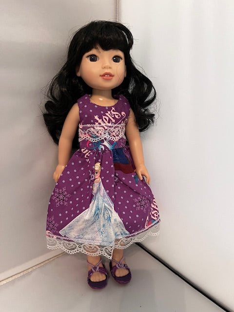 WW48 - "Frozen" themed garden party dress and sandals